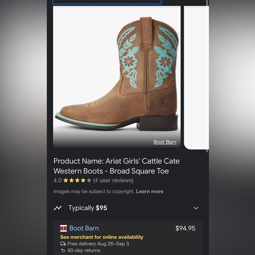 Ariat girls boots